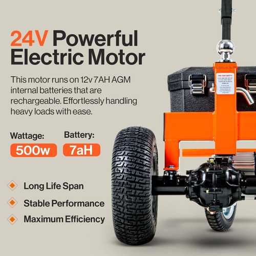 SuperHandy Trailer Dolly Electric Power GUO041 - Orange - Scratch & Dent - Picture 4 of 7