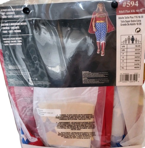 Wonder Woman Kostüm für Erwachsene DC Damen Übergröße Xxl 2x Brandneu - Bild 5 von 5