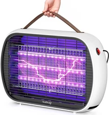 Buzbug Upgraded LED Bug Zapper Indoor, 10 Years Lifespan 3 Lamps WHITE 