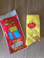 McDonalds 2025 Grinch Meal Socks Yellow Pair Brand New