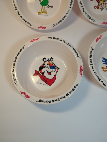 Kellogg's Cereal Bowls Set Of 4 Vintage 1995 "The Best To You Each Morning" - Picture 2 of 7