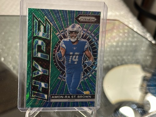 2023 Panini Prizm Football #H-9 Amon-Ra St. Brown Green Wave Prizm HYPE Insert - Bild 2 von 4