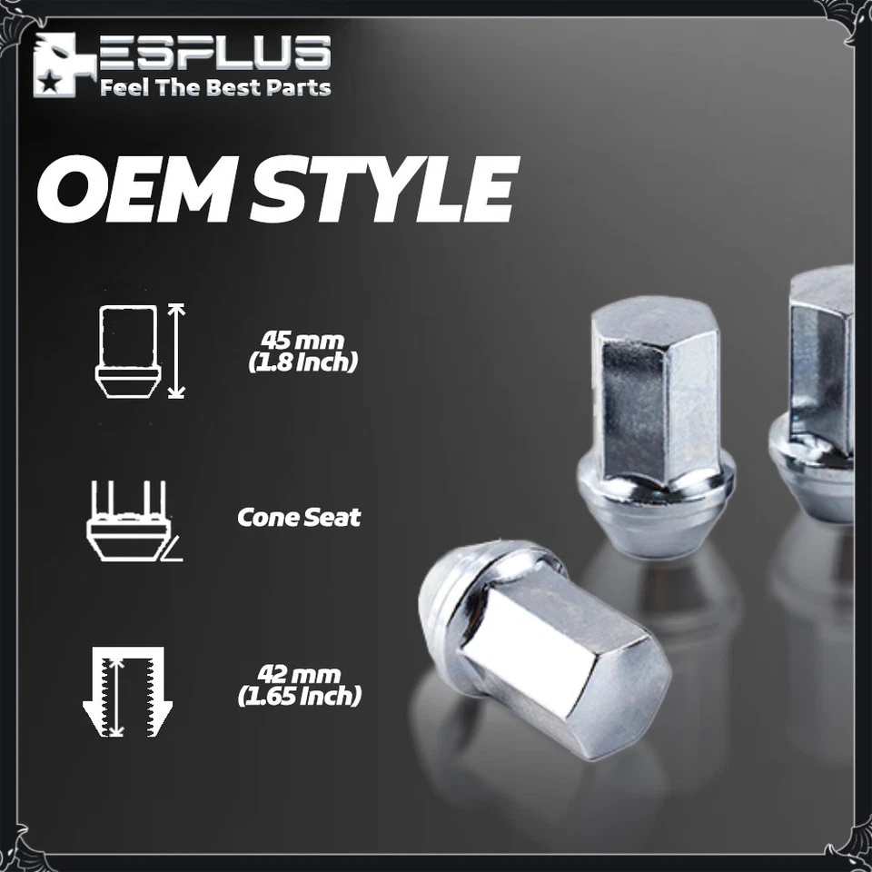 24x Tuercas cromadas Chevy OEM M14x1.5 Silverado Tahoe Suburban Colorado Foto 3 de 4