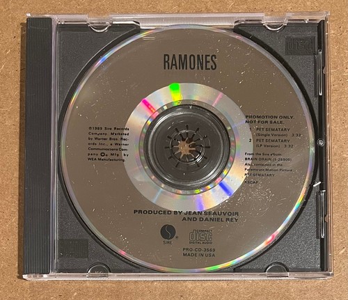 Ramones - Pet Sematary ULTRA RARE promo CD single w/ exclusive single version