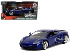 MCLAREN MP4.12C BLUE "FAST & FURIOUS 7" 1/32 DIECAST MODEL CAR BY JADA 35695