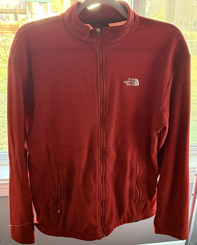 The North Face Fleece Sweater Jacket Mens M Red Full Zip Outdoor Casual - Picture 2 of 9