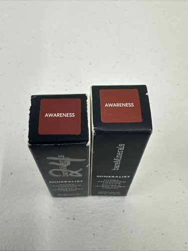 bareMinerals Mineralist Hydra-Smoothing Lipstick Awareness 0.12 oz Lot Of 2 - Picture 2 of 8
