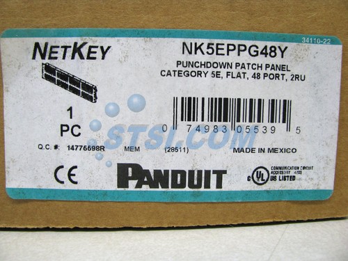 Panduit NetKey 48-Port Cat5e Punchdown Patch Panel NK5EPPG48Y ~STSI - Picture 2 of 2
