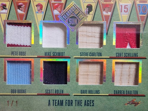 Pete Rose Mike Schmidt 2025 Leaf Seasons In The Sun A Team For The Ages 1/1 - Bild 6 von 11