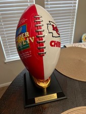 Danbury Mint RARE KANSAS CITY CHIEFS Super Bowl IV Porcelain Football Trophy NFL