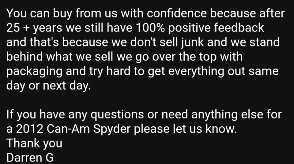 Can-Am Spyder RT 2012 panel lateral lateral derecho blanco pieza OEM # 705008999 Foto 4 de 4