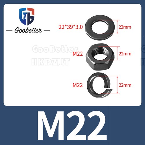 M1.6 M2 M2.5 M3 M4 M5 M6 M8 M10 - M30 Nuts Flat Washers and Spring Washers Set - Picture 61 of 77