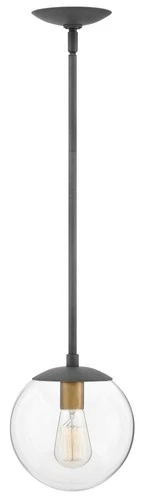 Hinkley Lighting 3747 Aged Zinc Warby Single Light 9-1/2"W Mini Pendant - Picture 5 of 12