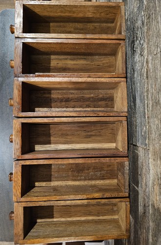 Antiker Apothekerschrank mit 18 Schubladen Hartholz Tischplatte ~ TOP ZUSTAND ~ - Bild 14 von 18