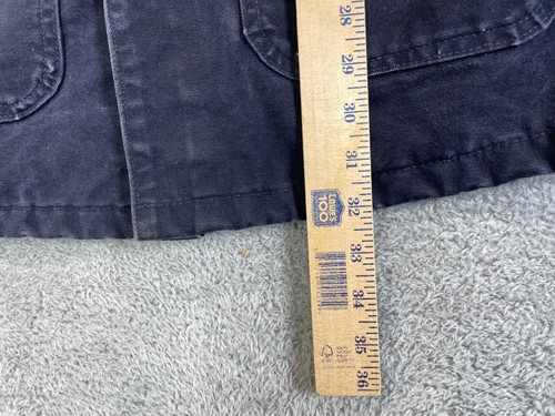 VTG Carhartt Chore Jacket Mens XL Navy CO2 MDT Canvas Blanket Lined Coat Rare - Picture 13 of 22