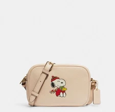 NWT COACH MINI JAMIE CAMERA BAG  Crossbody  Ivory Multi    Coach  X  Peanuts