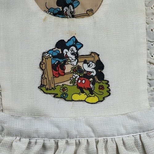 Vintage 1970’s Disney Mickey & Minnie Mouse Girls Dress Size 5 w/ Matching Apron - Picture 16 of 20