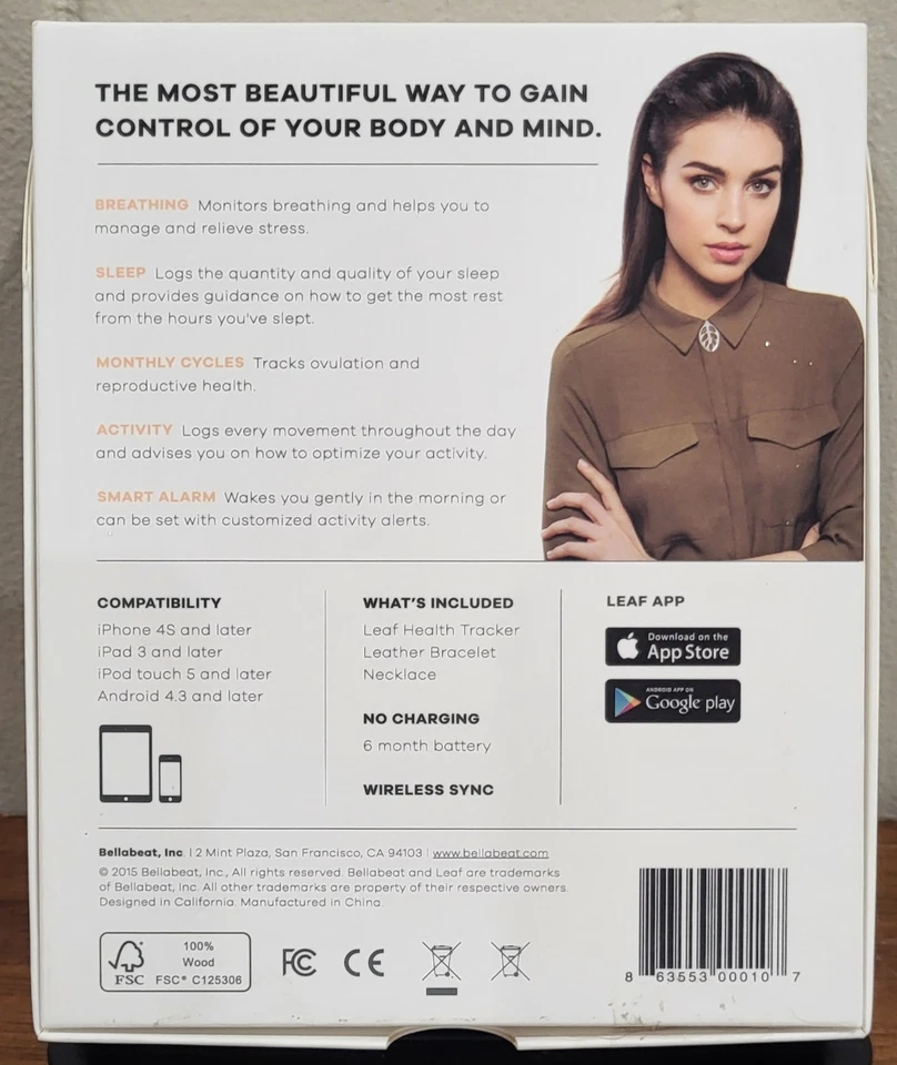 Bellabeat Leaf Health Tracker Joyería Inteligente Nueva Batería Instalada + 4 Extra  Foto 3 de 4