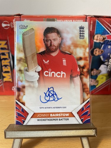 2024 Topps England Cricket Team Set Jonny Bairstow Orange Autograph /25 - Bild 1 von 2