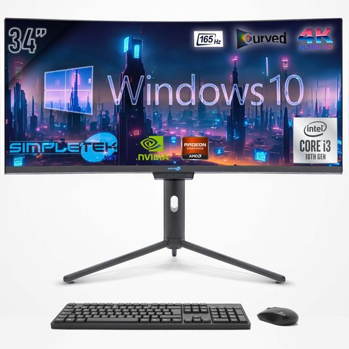 PC All In One Core i3 10th 34" Win10 32GB 960GB GPU RTX4060 Curved 4K Gaming