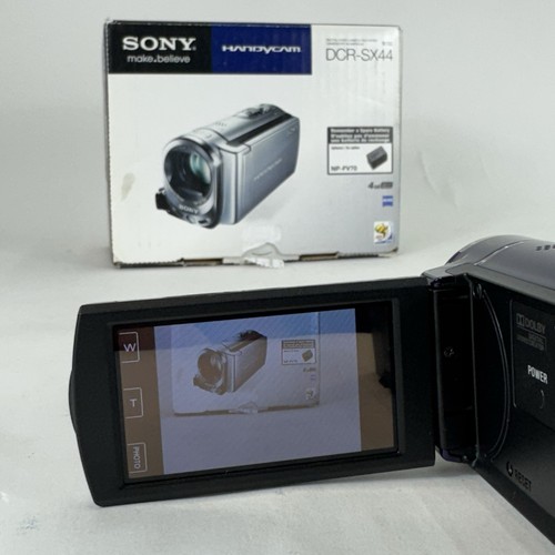 Sony Handycam DCR-SX44 Camcorder Blue W/Batt,Charger,Case,Original Box,Manual - Picture 7 of 9