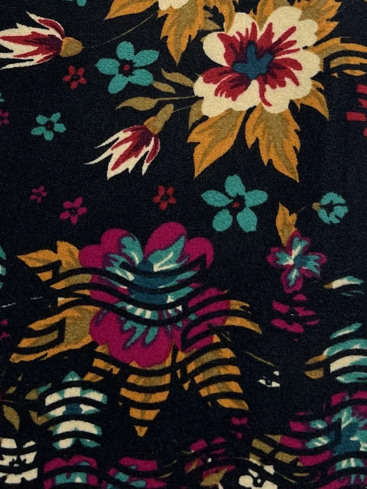 Leggings LuLaRoe OS Talla Única Floral BORGOÑA ROJO Retro ROSA Divertidos Rayas Geométricas Foto 3 de 4
