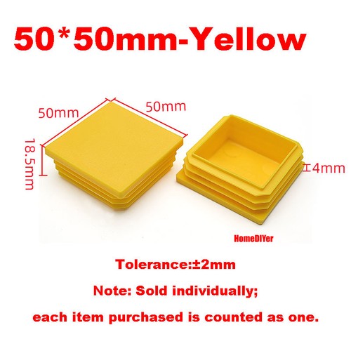 Tube End Caps Square/Rectangle Plastic Inserts Bung Blanking Plug Furniture Feet - Picture 33 of 68