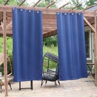 Outdoor Blackout Curtain Panel - Blue - 52 in x 96 in - Set of 2 by Sunnydaze