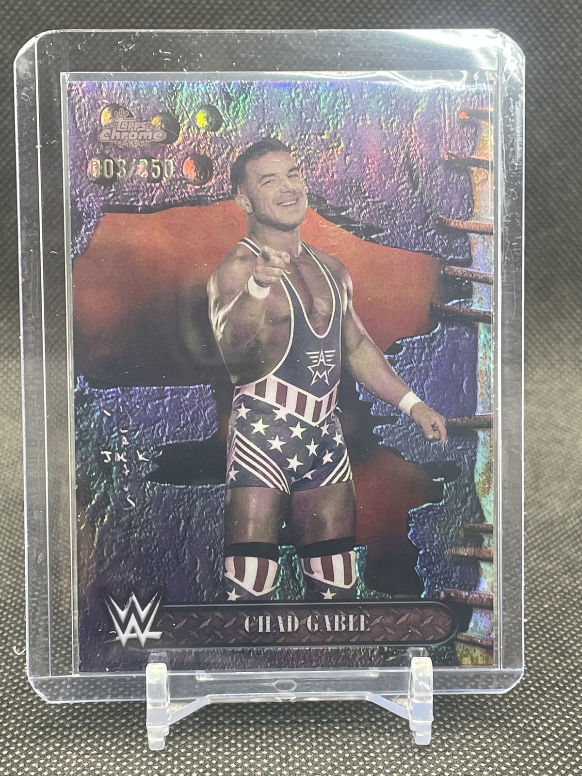 2025 Topps WWE Chrome Cactus Jack Chad Gable #88 Purple 003/250