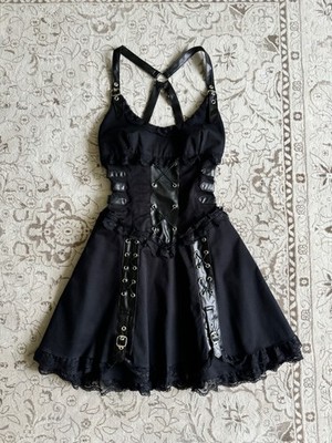 Aderlass Gothic Bondage Lace Mini Dress Avant Garde Lgb Hysteric Glamour Style S