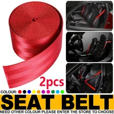 Red 3.6M Harness 3 Point Auto Car Racing Safety Retractable Lap Seat Belt Pqyavp