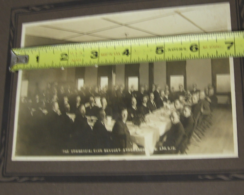 1915 Foto an Bord, Stromberg Nebraska, Commercial Club Bankett 9. April, 8x10" - Bild 9 von 9