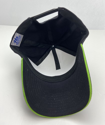 H3 Sportgear Nitro Fish Adult Cap Hat Black & Neon Green Snap Back Adjustable - Picture 3 of 4