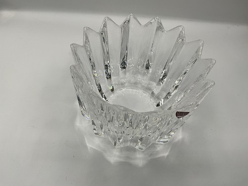 Orrefors Sweden Crystal Bowl "Fleur" 14 Point, 6.25"W x 4.5"H Label Signed Ser # - Picture 2 of 12