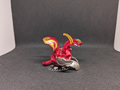 Bakugan Pyrus Flare Dragaon Gold Full Metal Version Bakutech Japan Import Rare - Picture 4 of 9