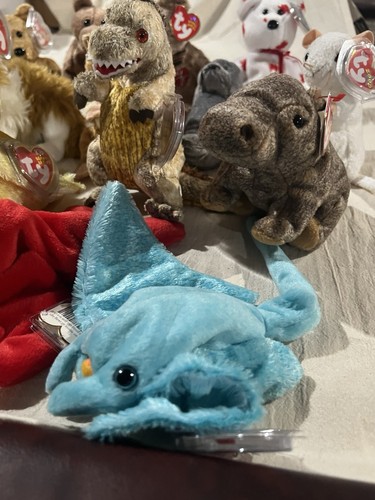 Lot Of 18 Ty Original Beanie Babies - All With Tags Attached  Toothy Trex Hippo - Bild 9 von 11