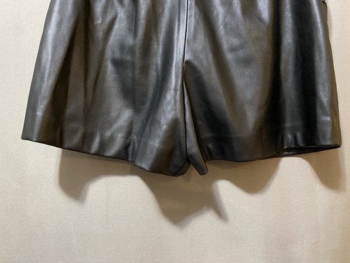 NWT Jason Wu Women Side Zip Hi-Rise Faux Leather Wrap Skirt Skort Size XS Black - Picture 14 of 17