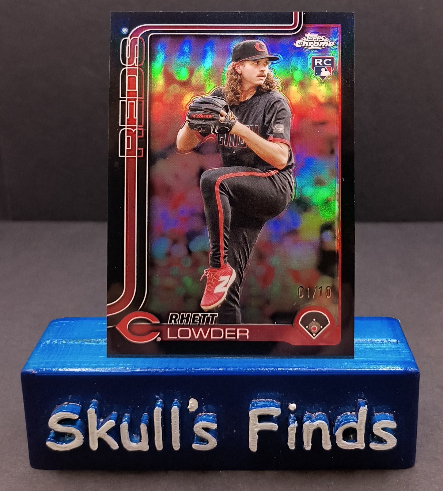 2025 Topps Chrome #147 Rhett Lowder Black Refractor Rookie RC 01/10