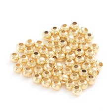 500pcs Round Stainless Steel Bead Hollow Gold Spacer Beads for Bracelet Necklace