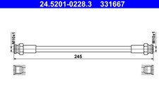 ATE Bremsschlauch 24.5201-0228.3 für OPEL CORSA S07 X15 L08 L68 LPG CDTI Turbo