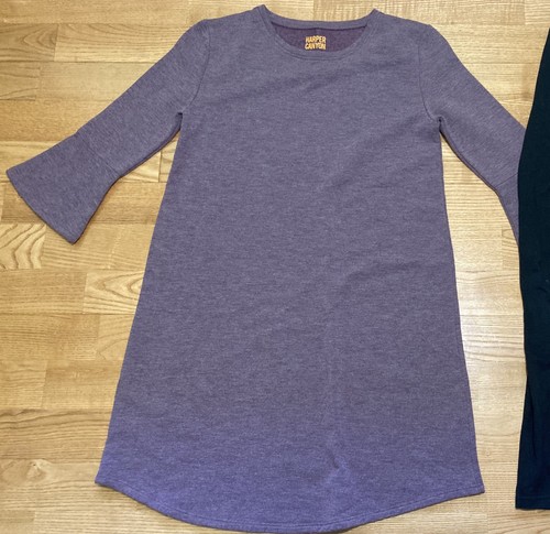 Girl's Harper Canyon & Old Navy Sz 10 Purple Sweatshirt Dress w/Black Leggings - Picture 2 of 7