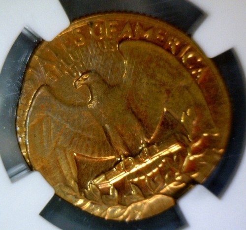 1968s ERROR NGC PR63 Off Metal Washington Quarter on Cent RARE PROOF Coin NR - Picture 7 of 8