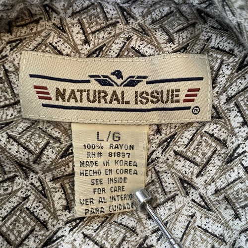 Natural Issue Men’s Short Sleeve Button Up Multicolor Collar Shirt Large - Picture 4 of 9