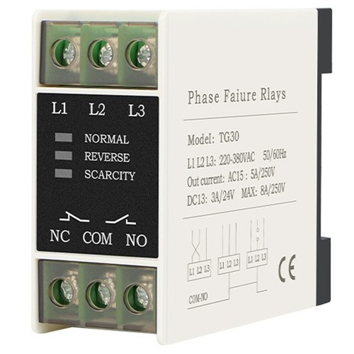TG30/30S Phase Loss 380V AC Voltage Detection Phase Sequences Protection-relay