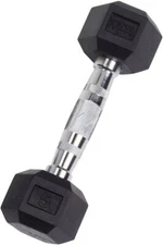 Body-Solid Rubber Coated Hexagon Dumbbells, Hand Weights For Men and Women