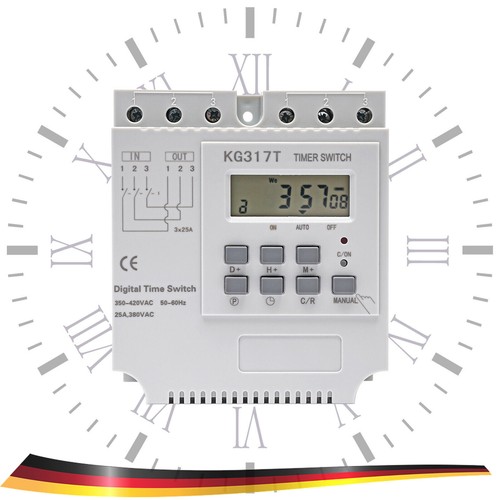 380V KG317T Relè Temporizzato Digitale Trifase Programmabile Timer Timer 25A - Foto 6 di 15