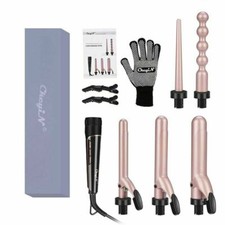 Curler Ceramic 5in1 Iron Heat Resistant Glove Interchangeable Styler Machine Set
