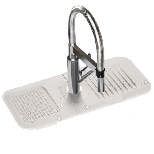 Silicone Kitchen Bathroom Sink Splash Guard Slip Mat Sponge Soap Tray Organizer - Picture 28 of 32