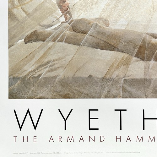 Vintage 1990 Andrew Wyeth Daydream Figurative Nude Poster - Picture 3 of 4