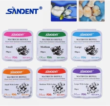 Dental Sectional Matrix System Contoured Metal Matrices Refill Matrix Bands USA